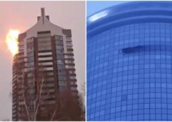 कज़ान में रूसी इमारतों पर 9-11 स्टाइल ड्रोन हमला: वीडियो