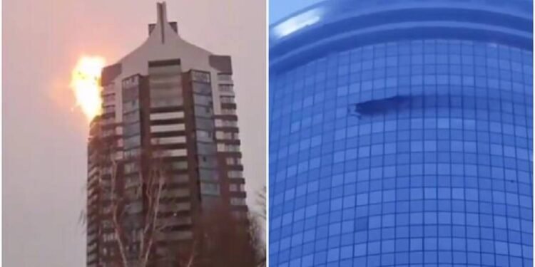 कज़ान में रूसी इमारतों पर 9-11 स्टाइल ड्रोन हमला: वीडियो