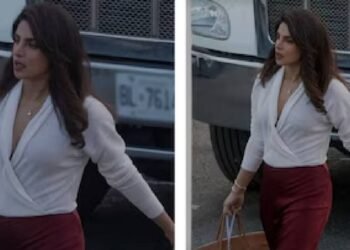 प्रियंका चोपड़ा ने जोनास ब्रदर्स की फिल्म के सेट पर चेरी-रेड ग्लैमर का तड़का लगाया