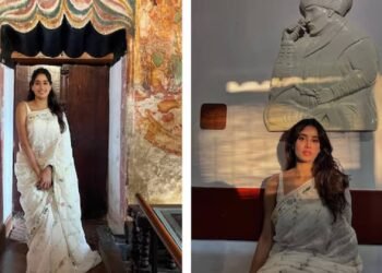 जान्हवी कपूर की अलौकिक केरल डायरी: सफेद लिनन साड़ी में एक नज़ारा