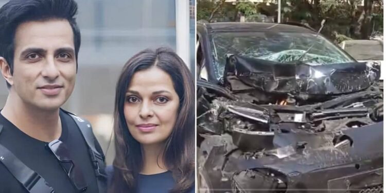 सोनू सूद की पत्नी सोनाली मुंबई-पुणे एक्सप्रेसवे पर कार दुर्घटना में बाल-बाल बचीं