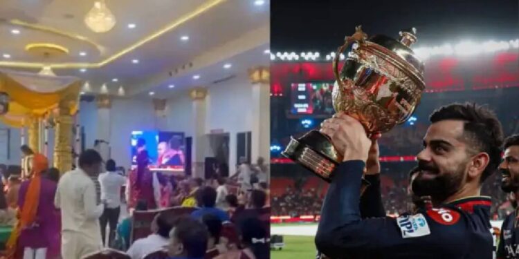आरसीबी की ऐतिहासिक आईपीएल जीत के लिए शादी के मेहमानों ने कसमें छोड़ी: क्रिकेट का बुखार हावी हो गया | वायरल वीडियो