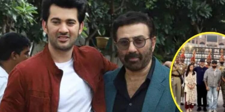 सनी देओल: बेटे करण के साथ अटारी बॉर्डर पहुंचे सनी देओल, बीएसएफ जवानों से की मुलाकात