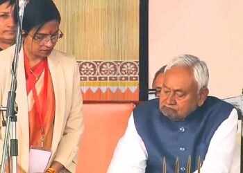 नीतीश कुमार ने बिहार के मुख्यमंत्री पद की शपथ ली, सम्राट चौधरी और विजय कुमार सिन्हा ने उपमुख्यमंत्री पद की शपथ ली