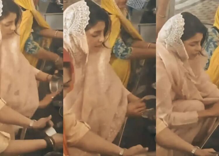 प्रियांका चोपड़ा अमृतसर में श्री दरबार साहिब सेवा करती दिखीं, वीडियो हुआ वायरल